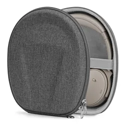 Geekria Headphone Case Compatible with Bose QC Ultra, QC45, NC700, QC35II, QC35 Case, Hard Shell Travel Carrying Bag (Dark Grey)