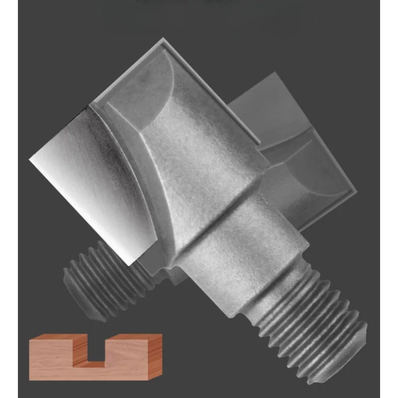 Cabezal de corte de Ranurador de cerradura de puerta, broca de fresado de orificio de puerta roscado M9.6, 1 unidad