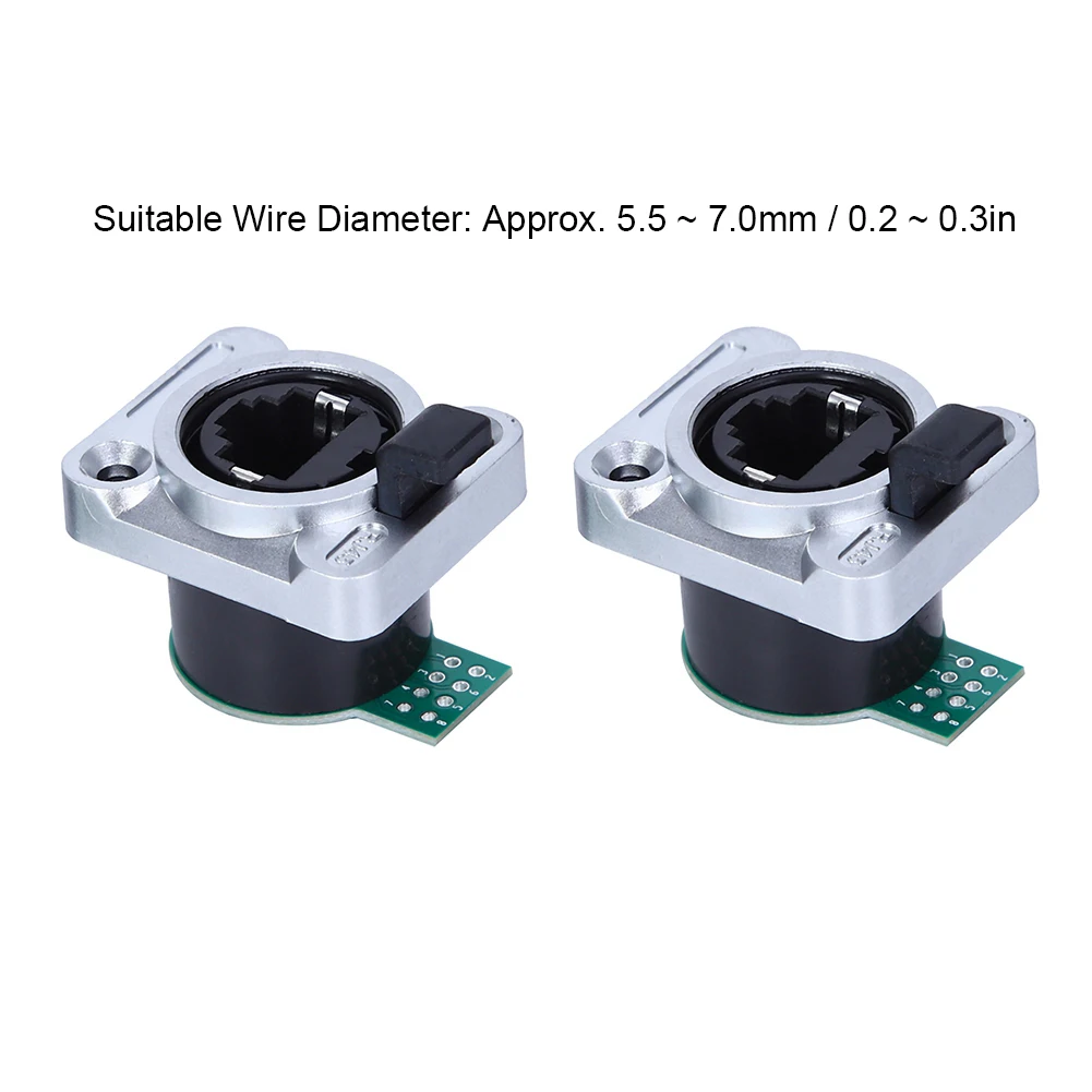 2PCS RJ45 PCB, RJ45 PCB Panel, Waterproof Round Insulator, PA Material, EL-RJ-WH5 PCB, RJ45 PCB Panel, RJ45 Panel