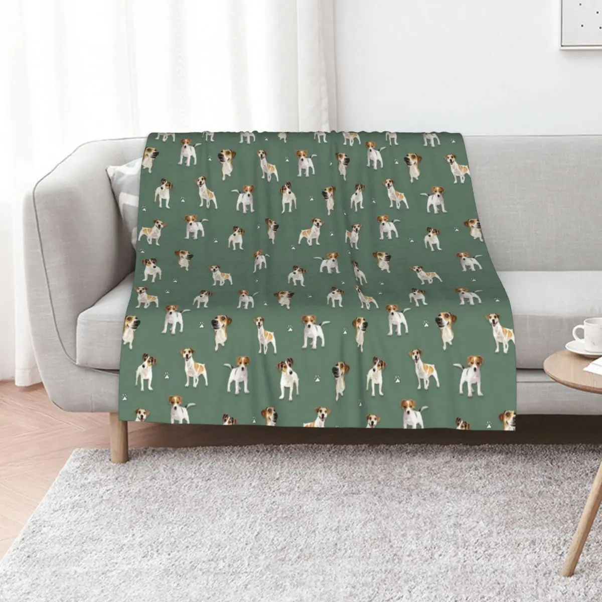 

Jack Russell Terrier pattern Throw Blanket Soft Big Flannel Fabric Luxury Brand Stuffeds Blankets