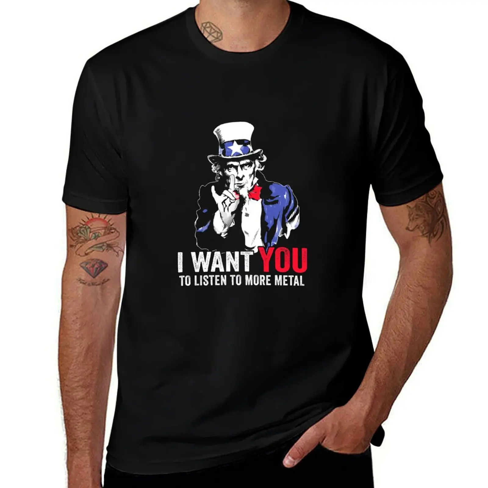 

Hatewear Uncle Sam Metal I Want You To Listen To More Metal T-Shirt cheap stuff clothes Louboutins luxury clothes men