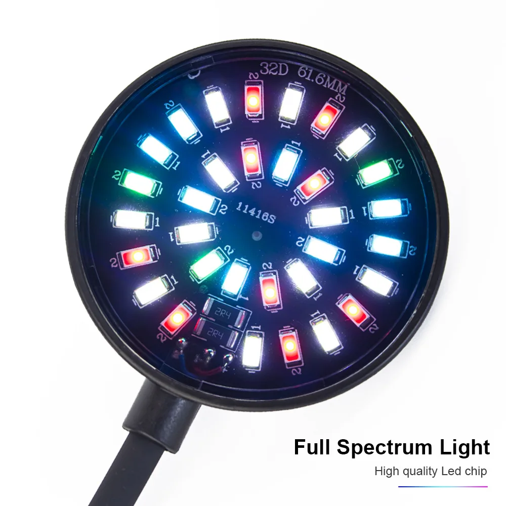 4W\\7W USB Fish Tank Clip Lamp Decorate Led Full Spectrum Control Lamp Algae Lamp Ornamental Small Tank Lighting