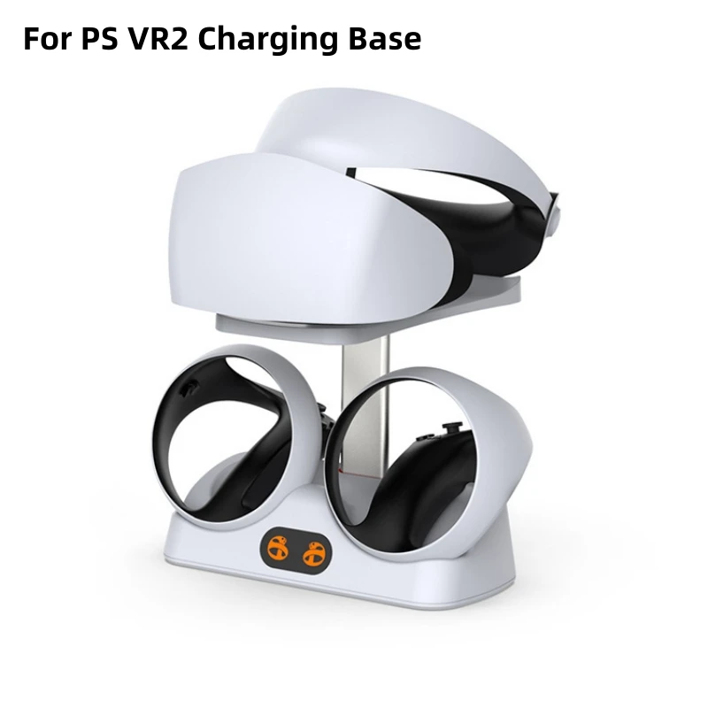 For PS VR2 Controller Charging Base with Display Light For PS5 VR2 Handle Charging Base With Stowable Glasses Holder