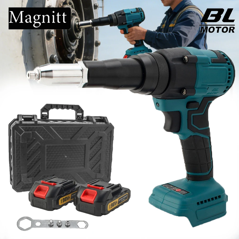 Bürstenlose elektrische Nietpistole, kabellose Nietmutternpistole, Bohrmaschine 2,4~4,8 mm, automatische Nietwerkzeuge für Makita 18V Akku.