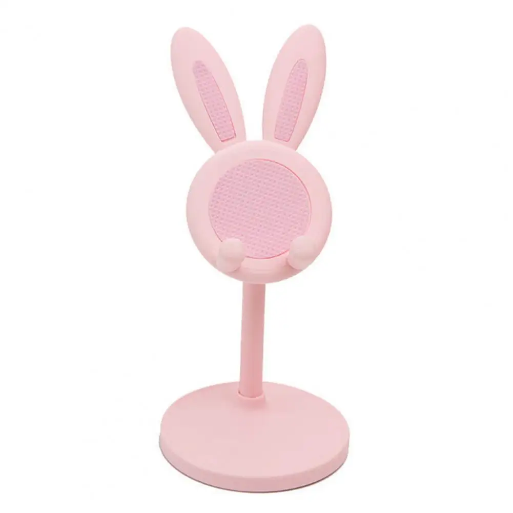 Cute Phone Stand Height Adjustable Cartoon Phone Tablet Holder Stand with Stable Base Bunny Ear Design for Desktop for Phones