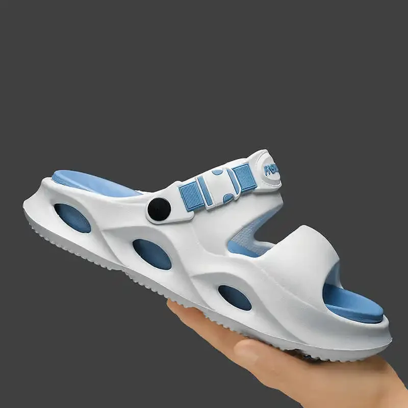 

Open From The Back Backless Mans Breathable Slippers Sea Sandals Shoes Luxury Moccasins Sneakers Sports Sapateneis Overseas