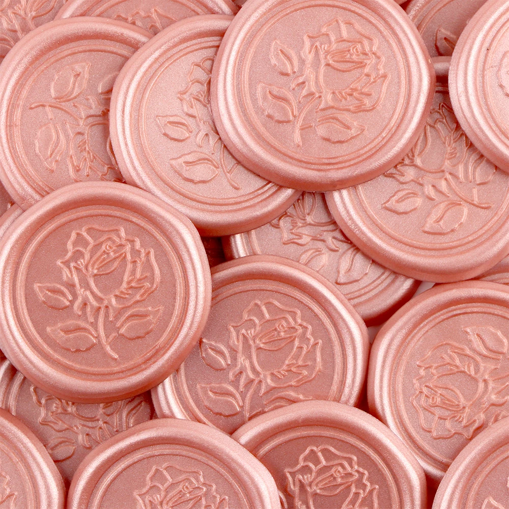 25Pcs Rose Style Wax Seal Stickers Handmade Envelope Seals Self Adhesive Wax Stickers for Wedding Party Invitations, Envelope