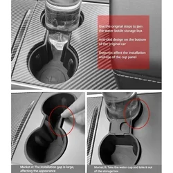 Controle Central Água Cup Limiter, Conjoined Silicone Titular, Copa Modificação Acessórios, Tesla Model 3, Highland, 2024