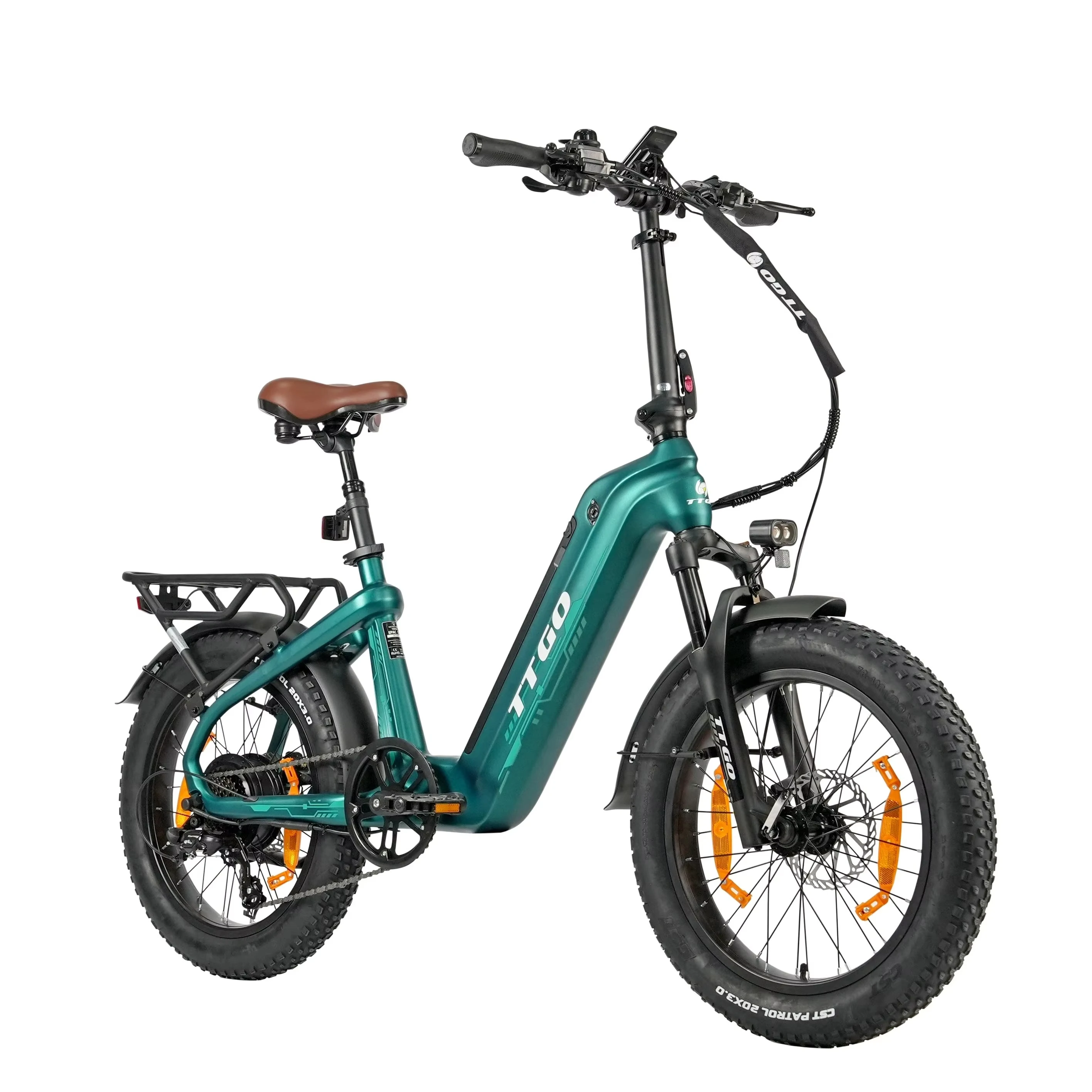 TTGO F8 Elektrofahrrad 250W 48V18AH Hydraulische Scheibenbremse 20*3,0 Zoll Reifen Carbonfaser-Rahmen E-Bike ist sehr bequem zu fahren und sehr benutzerfreundlich für mittelalte und ältere Benutzer,
