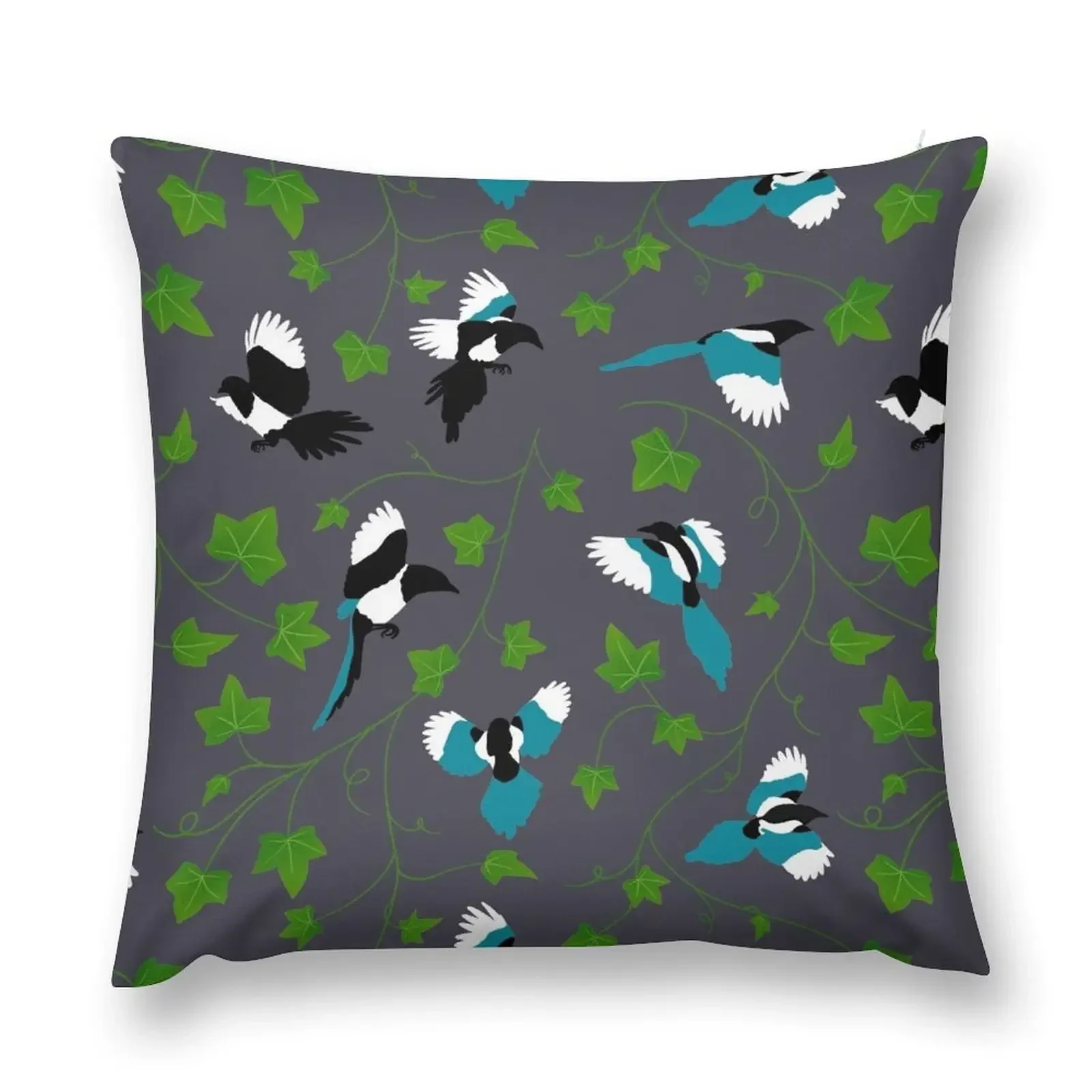 

Magpies and ivy leaves pattern Throw Pillow Couch Pillows luxury sofa pillows Throw Pillow Covers pillow