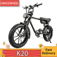 CMACEWHEEL K20 Electric Bike 20*4.0 inch CST Fat Tire 750W Motor E-Bike 40-45km/h Max Speed 48V 17Ah Battery 70km Range Bicycle