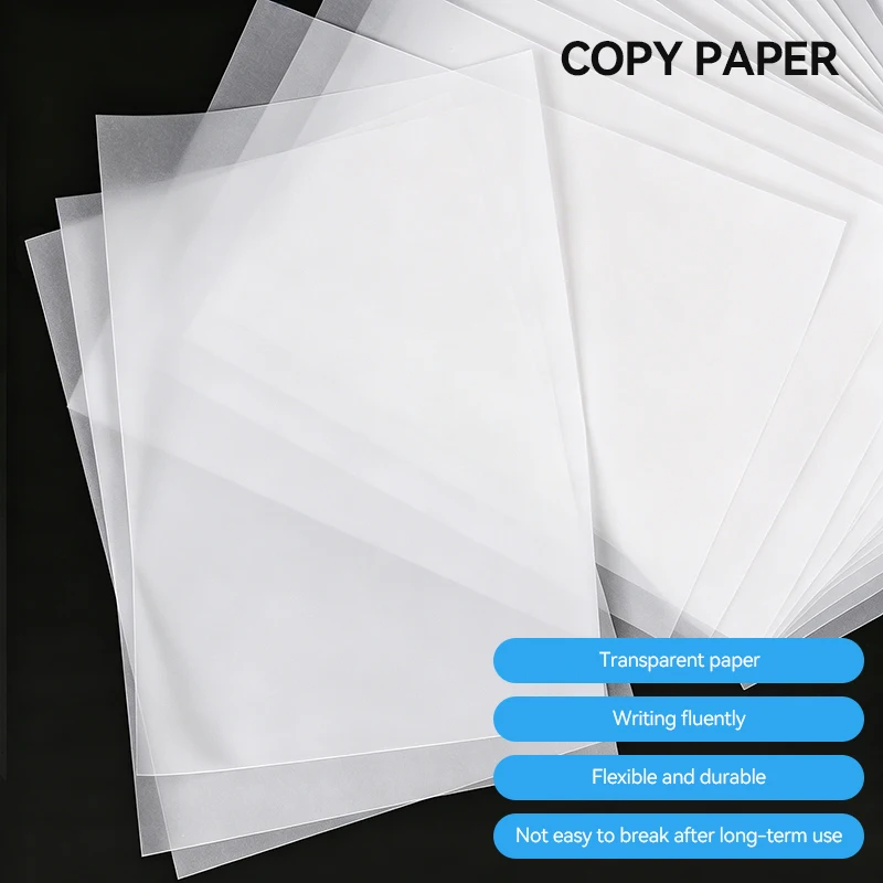 50 arkuszy papieru kalkowego A4/A5 do pisania, kopiowania, rysowania, scrapbookingu, kaligrafii, przezroczysty papier do kalkowania, materiały do rękodzieła — zdjęcie produktu 6