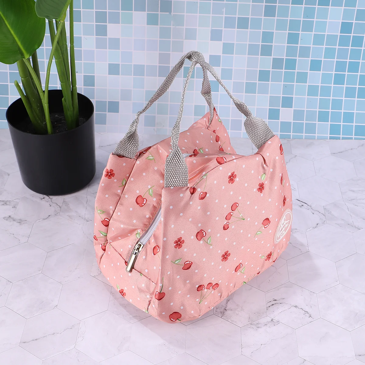 1 قطعة حقيبة حمل الغداء معزولة خفيفة الوزن المحمولة بينتو حقيبة سعة كبيرة قابلة لإعادة الاستخدام برودة حمل للعمل في المدرسة نزهة في الهواء الطلق