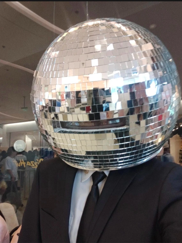 Disco Mirror Ball Helmet Fast shipping from US warehouse Cosplay Show DJ Nightclub Musical Dance Party Stage Performance