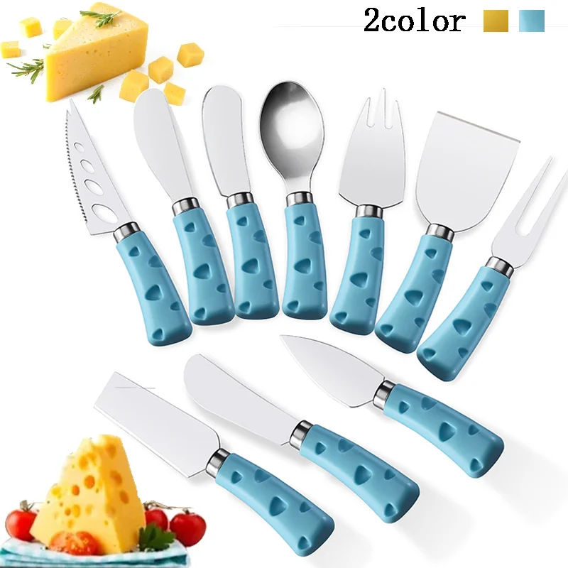 

Cheese Knives Stainless Steel Butter Cutter Cheese Tools Flat Shovel Spatula Fork Spoon Kitchen Cutlery Cooking Tools