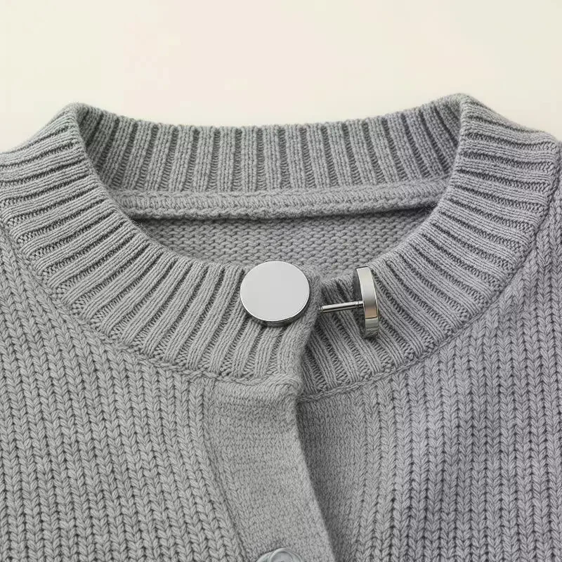 4pcs Easy Versatile Spiral Sweater Clip No-Sew Detachable Twist-On Installation Secure Anti-Bare Button For Knitwear Tightening