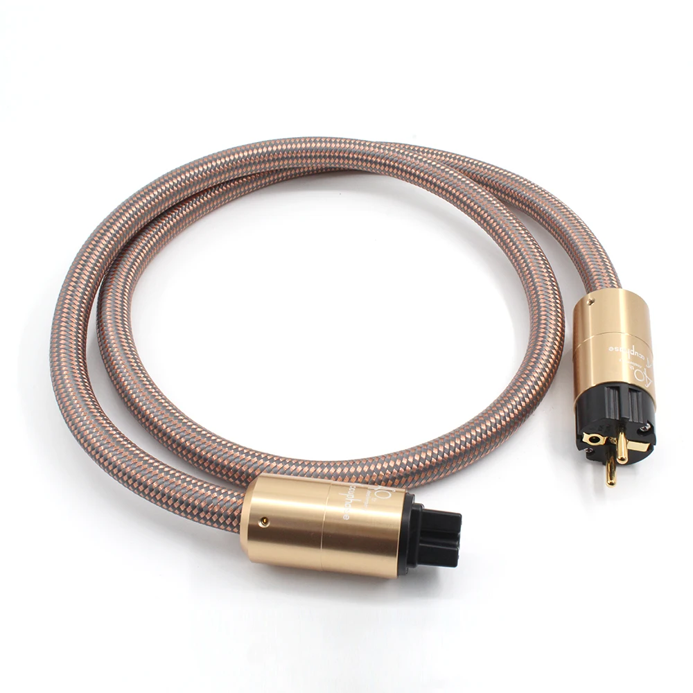 Cable de alimentación Hifi Accuphase UE/EE. UU., Cable de alimentación OFC de alta pureza con enchufe estándar europeo para amplificador, reproductor de CD, DAC