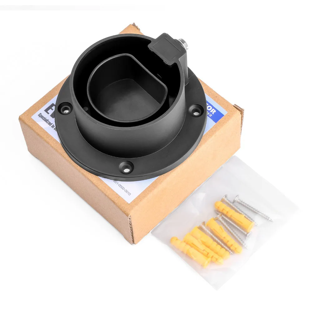 

Type 2 EV Charger Cable Plug Dummy Socket IEC62196-2 wallmount EVSE Cable Holder Charging Plug Holster without Cable Management