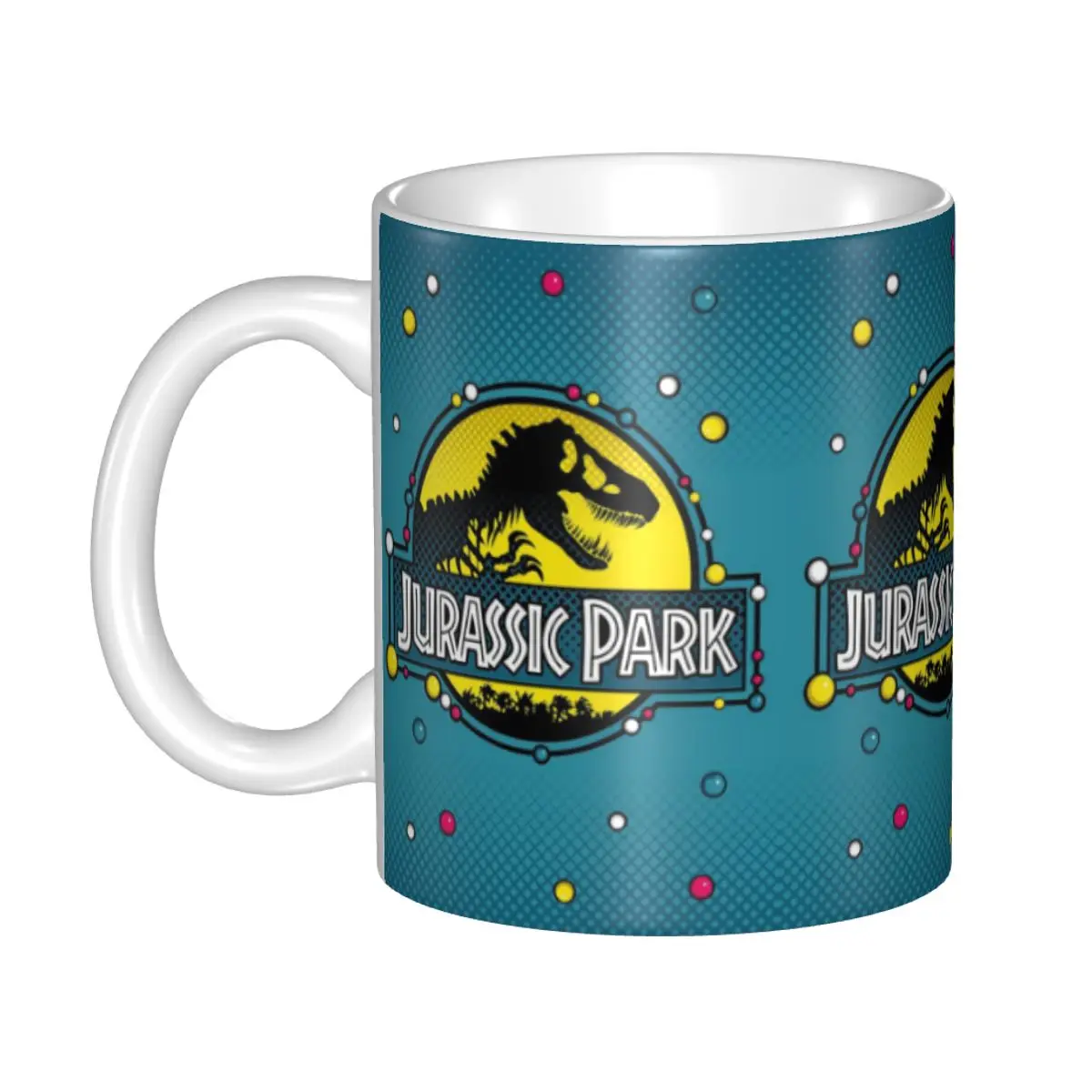 

Custom Jurassic World Park Mug Dinosaur Film Ceramic Coffee Mug Creative Gift