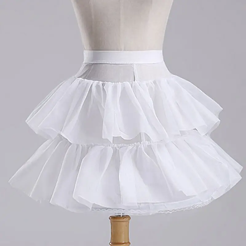 Viele Stile Blumenmädchen Petticoat Unterrock Cosplay Party Kurzes Kleid Jupon Fille Lolita Ballett Tutu Rock Enaguas Sottogonna – Detail 5