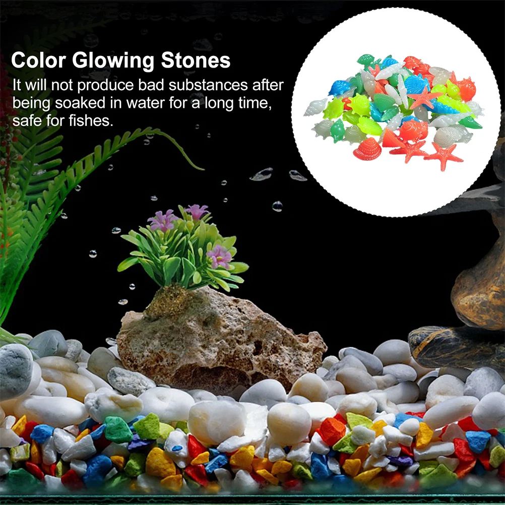 

Luminous Resin Stones Night Glow Aquarium L scaping naments Fish Tank Decor Supplies Non Fading Eco Friendly Pet Supplies