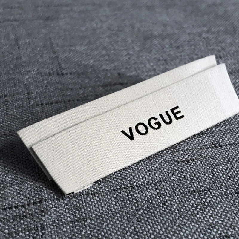 Custom Garment Cotton Labels Washable Polyester Label Customized Cotton Tags Clothing Printed Labels With LOGO