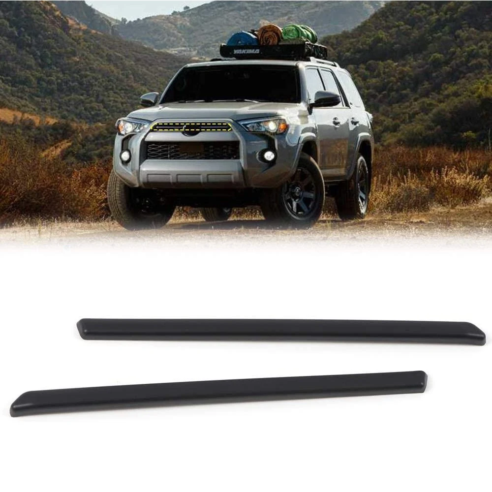 for Toyota 4Runner TRD 2020 2021 Car Accessories Front Middle Grille Center Grille Inserts Cover Trim 2PCS, Matte Black