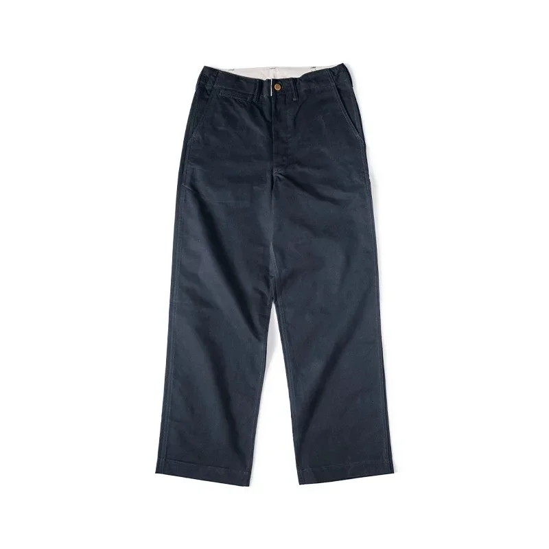 برونسون 1944 ضابط تشينو 11oz القطن حك عالية الخصر مستقيم الساق عارضة السراويل