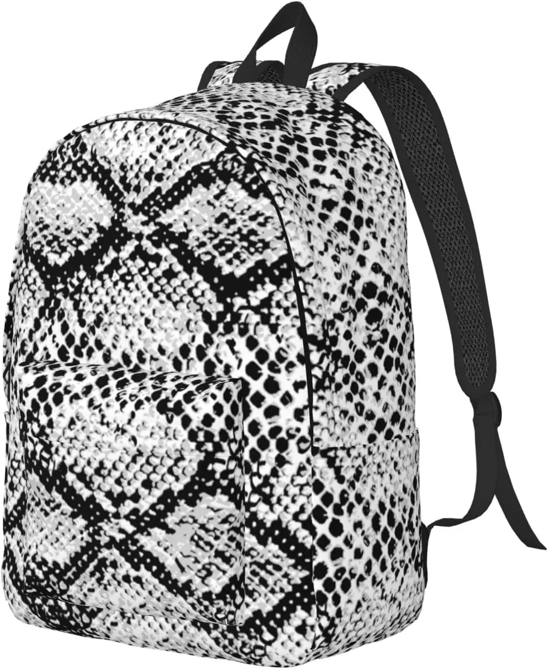 Backpack Casual Lightweight Snake Skin Texture Laptop Backpack Men Women Travel Bag Outdoor Canvas Daypack