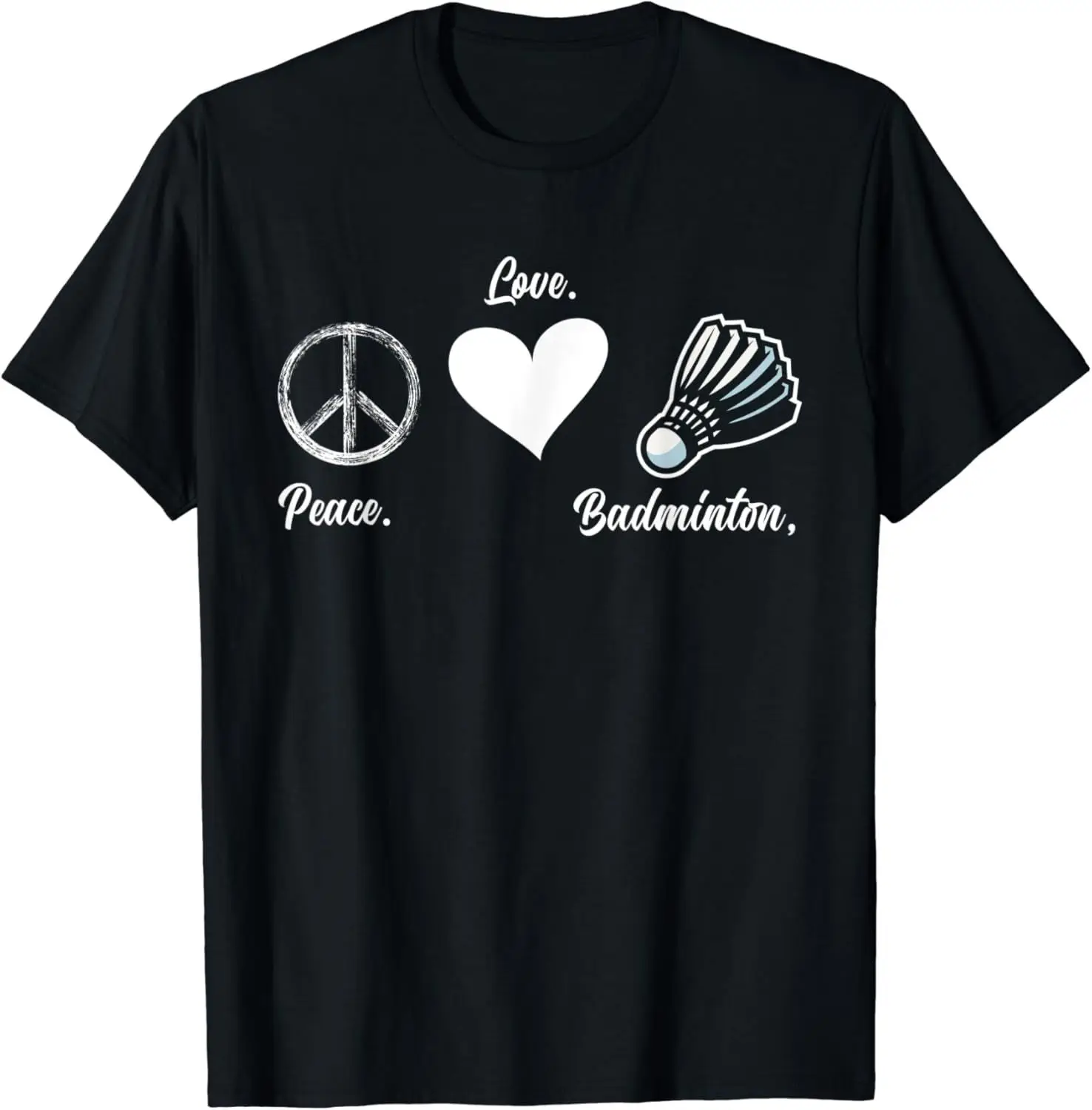 Badminton Love Happy Team Player Coach T-Shirt Funny Men Clothing Tops Streetwear Graphic T Shirts Ropa Hombre