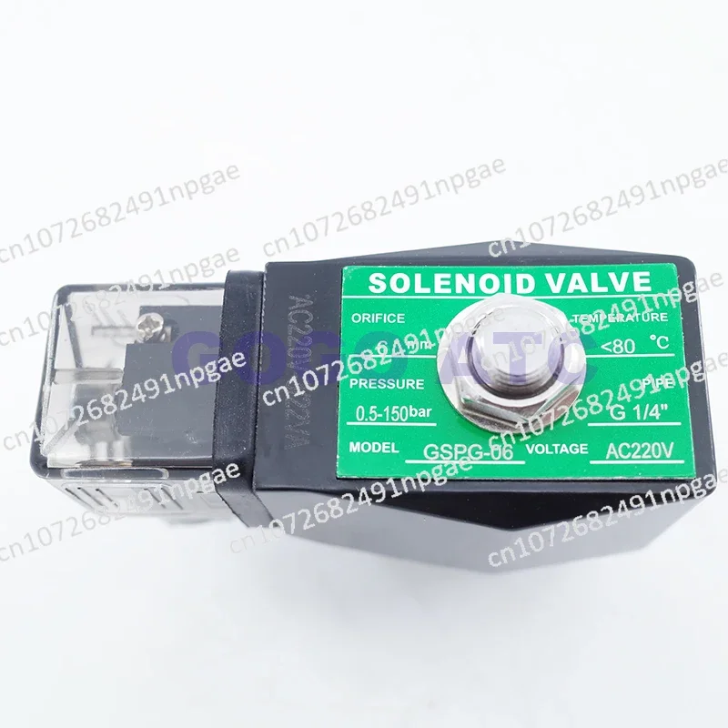 GOGO 150Bar GSPG-06 2 way water high pressure solenoid valve 1/4