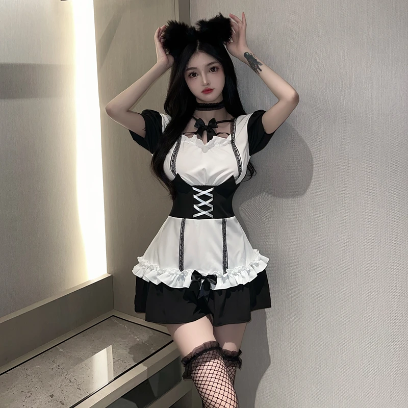 

Sexy Maid Uniform Dress Set Pure Desire Japanese Loli Costume Cosplay Cute Princess Dress Lolita Maid Costume