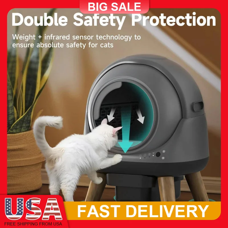 

G1 Automatic Self Cleaning Cat Litter Box Smart APP Control Health Monitor Odor Proof Large Capacity for Cats Safe Kitten Mode
