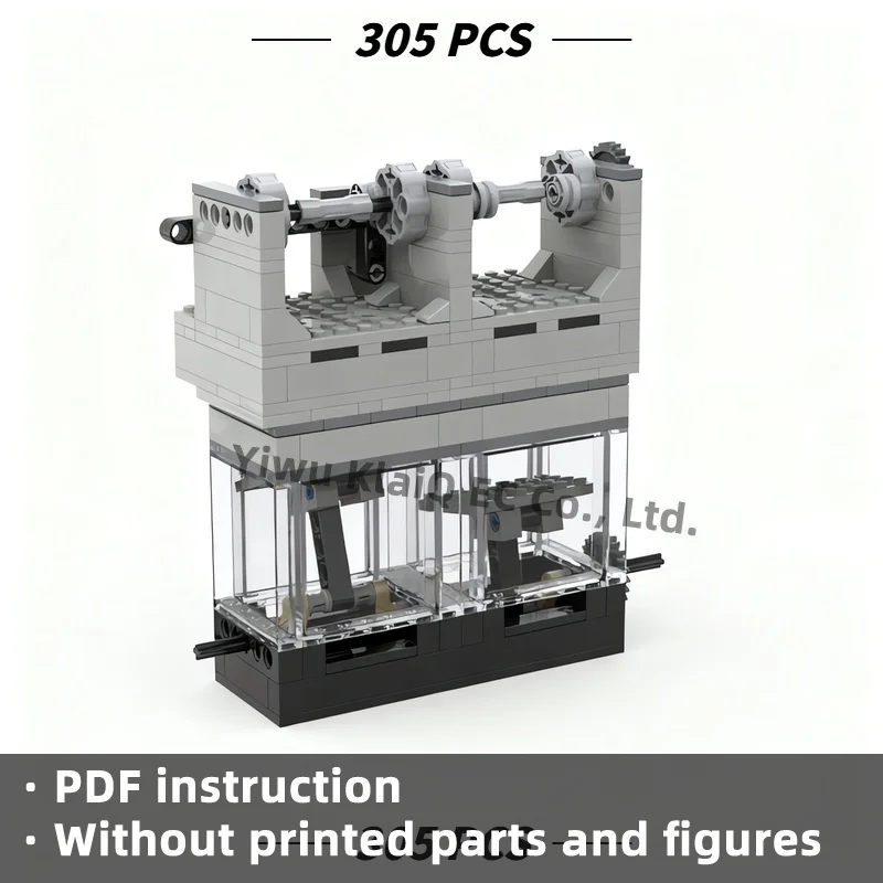 305pcs MOC Inline 2 SOHC Engine Model Building Blocks Mechanical Cylinder Motor Vehicle Tech Bricks Display Set for Adults
