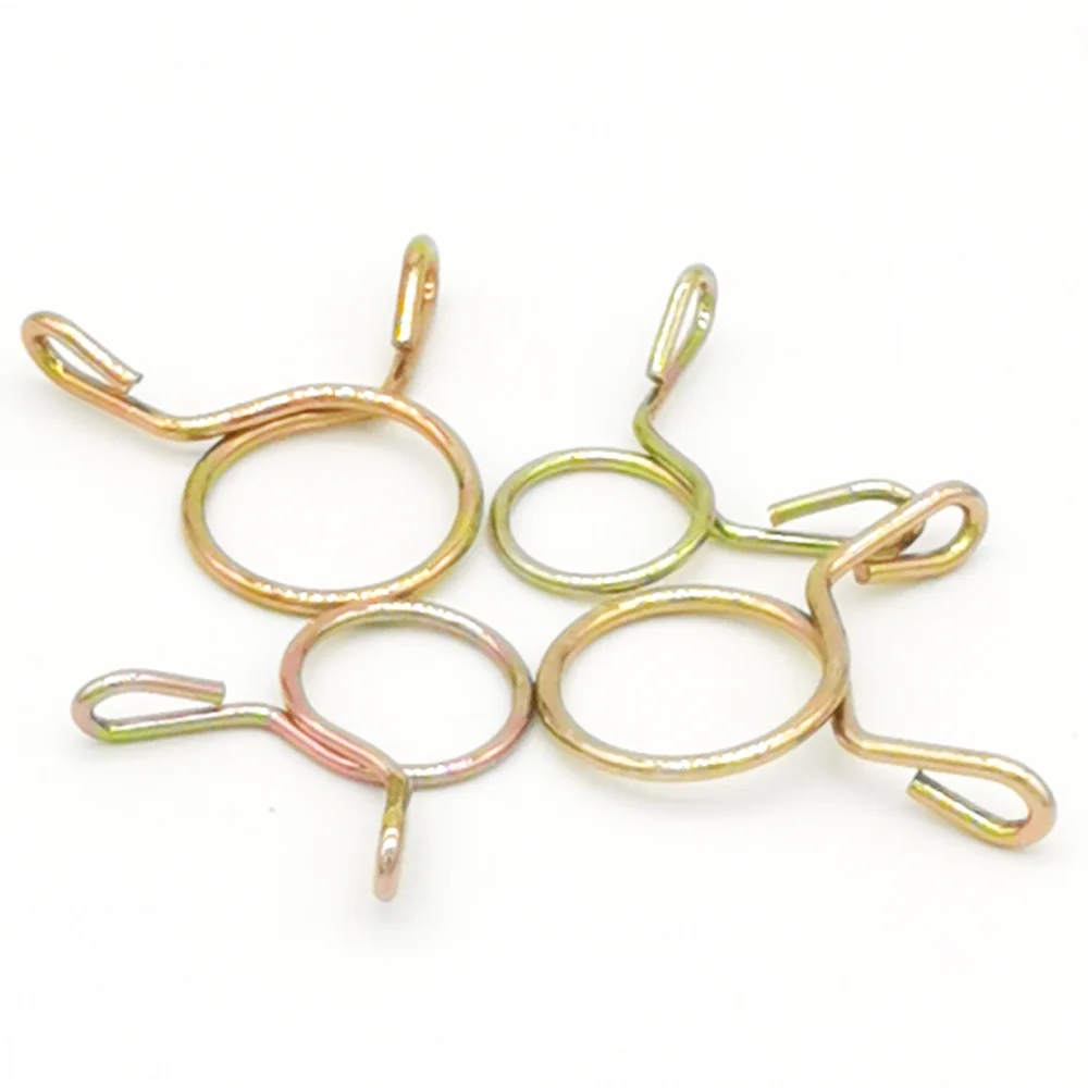 5-50pcs 3.7-120mm Mn65 Steel Wire Spring Clamp Adjustable Single Wire Hose Clamp Zinc Plated Wire Ring Clamp for Hose Pipe Cable