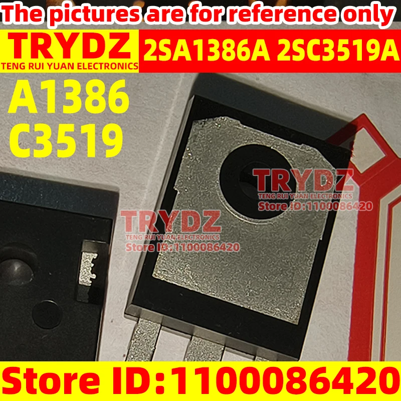 5-1pcs Original New 2SA1386A 2SC3519A A1386 C3519 TO-3P Used