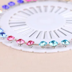 30pcs/Set Colorful Crystal Snag Hijab Safe Pins Women Muslim Rhinestones Brooches