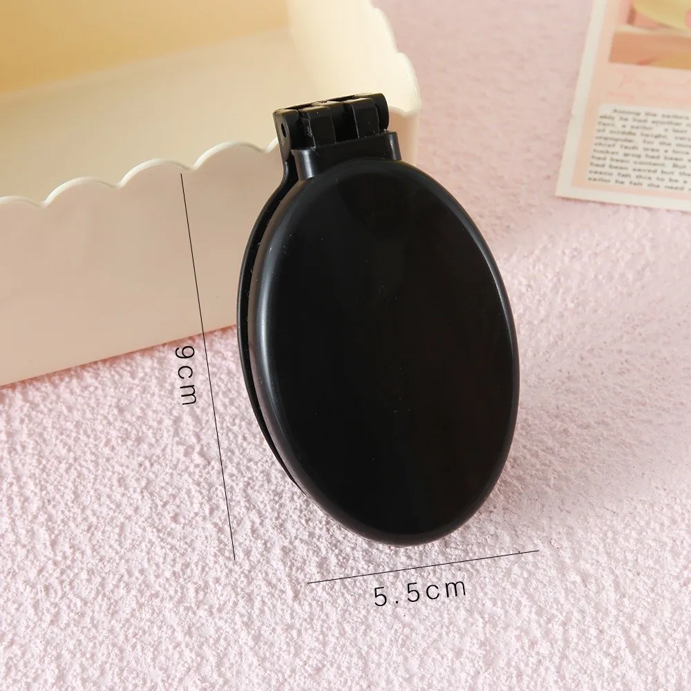 Portable Mini Folding Hair Comb with Mirror Detangling Foldable Hair Brush Scalp Massage Hollow Air Cushion Comb Travel