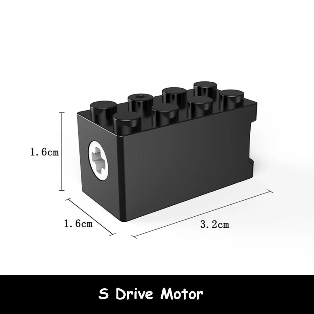 Motore MOC S-Drive doppia modalità avanti/indietro con velocità lenta e coppia piccola, motore micropotenza PF per blocchi di costruzione LEGOeds