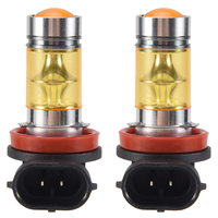 2 X High Power Led Lights 100W H8 H11 Yellow Fog Light 2828 20Led Headlight Lamp