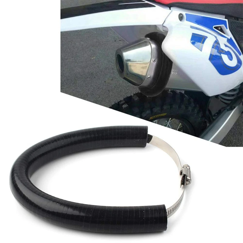 Motorcycle Universal Dirt Bike Exhaust Muffler Silencer Protector for Motocross Universal Motorcycle Silicone Exhaust Protector