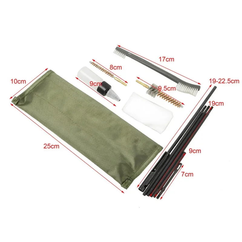 AR15 M16 M4 Rifle Gun Cleaning Kit Set Airsoft Pistol Cleanner Brush for 5.56mm .223 22LR .22 Cal Gun Accessories Clean Tools