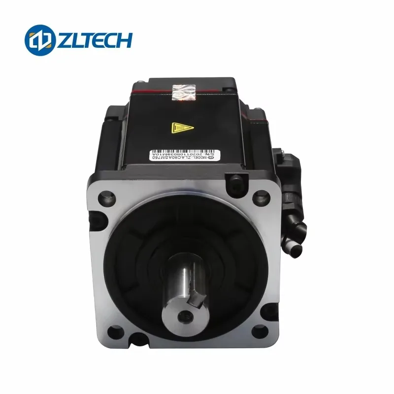 3 Phase Nema33 80mm 48V 750W 2.38N.m 3000RPM 19.5A Keyway Brushless Dc Servo Motor with 2500-wire Encoder for Robot Arm