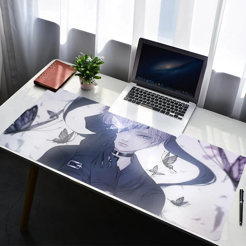 أنيمي ماوس الألعاب الكمبيوتر خزانة ماوس الوسادة 9S Nier Automata كبير ماوس حصيرة المطاط الطبيعي حصيرة مكتبية الكمبيوتر مكتب الحصير تصميم ماوس الوسادة #5