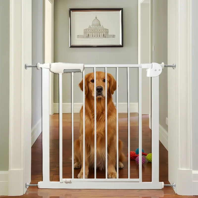 

Adjustable Iron Pet Safety Barrier Gates Easy Step Dog Fence with Drilling Required Hot Safety Pen & Gate