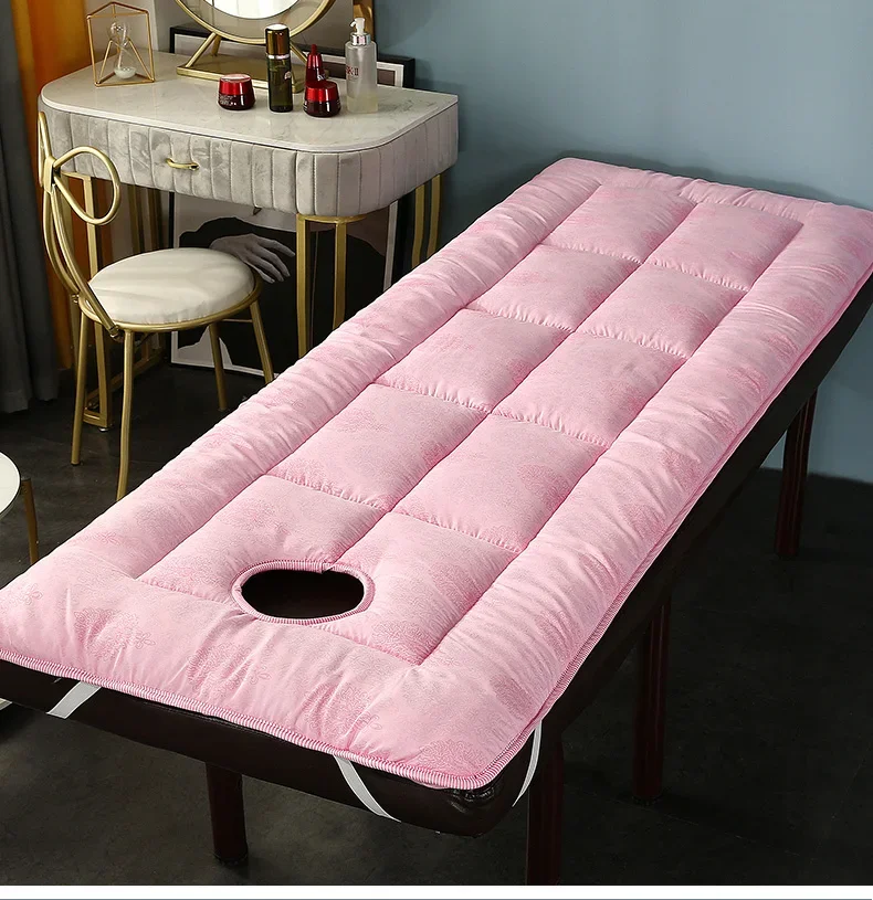 Beauty Salon Bed Mattress Mat Thickened Bed Cushion Mattress Anti Slip Hospital Beauty Room Bed Mat Massage Bed Pad with Hole