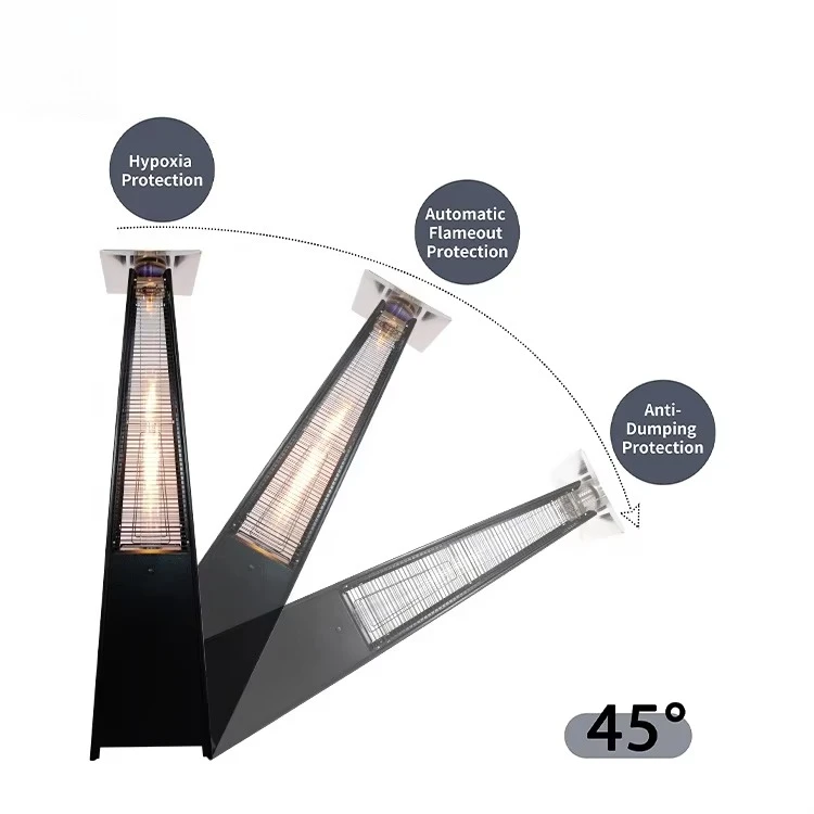 CE Certified Portable Garden Pyramid Patio Heater High Quality Multipurpose Outdoor Camping Restaurants LPG Butane Gas Warmth Go