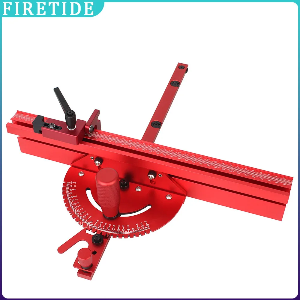 

1 комплект углового калибра и 400 мм забор с гусеничной остановкой, угловая линейка для настольной пилы, фрезерного станка, деревообрабатывающего скамейки, инструменты «сделай сам»