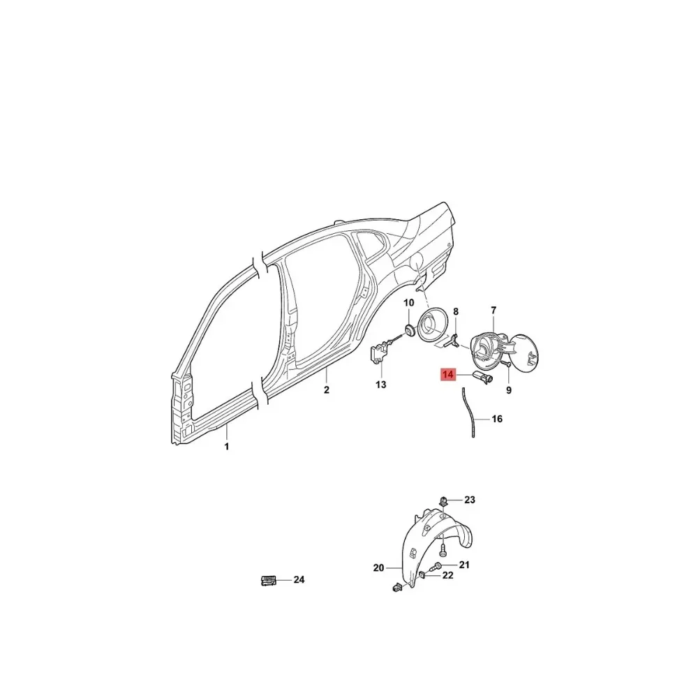 6Q6809986B 6Q6809986C Fuel Tank Cover Flap Open Close Spring Buffer Button For VW Cross Polo 4 9N Golf 6 Audi A3 8P A6 C6 Avant view 6