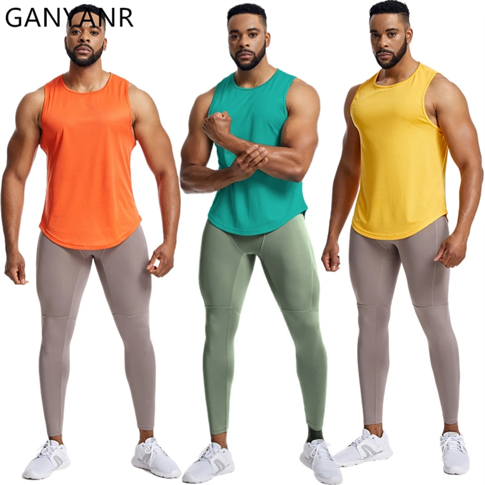 

GANYANR легкая атлетика для бега мужской спортивный комплект спортивная одежда спортивный костюм спортивный костюм рашгард для бега футбольный костюм тренировочные брюки